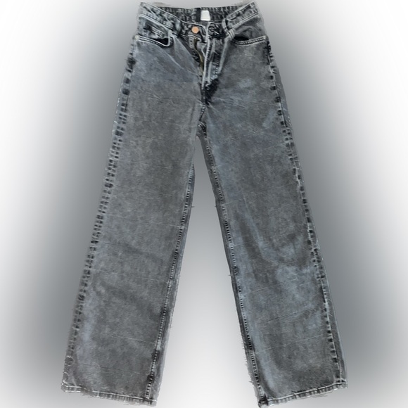 Black Wide Leg Jeans - Picture 1 of 2